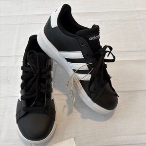 adidas Kids Black and White Low-Top Sneakers